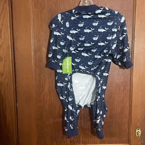 LovinPet Dog Shirt Sun Shield Shirt Ocean Whales Print Lightweight Pullover NWT - Picture 5 of 8